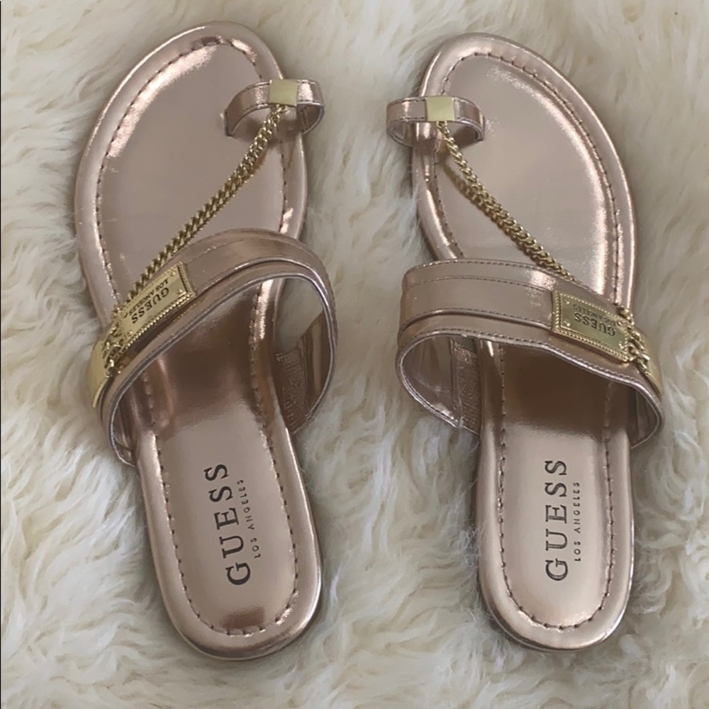 Guess Size 7 Rose Gold Sandals